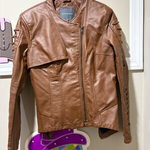 Kate‎ & Mallory Tan Faux Leather Jacket